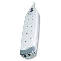 Belkin SurgeMaster Home Series - Surge suppressor ( external ),AC 250 V, 4 Output Connector TEL/FAX/MODEM/AV, 2M white (F9H402UK2M)